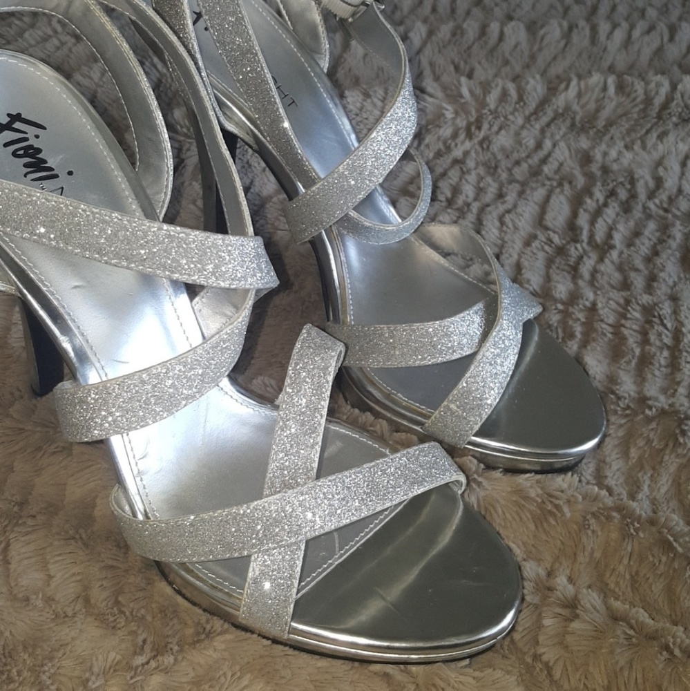 Silver Glitter heels